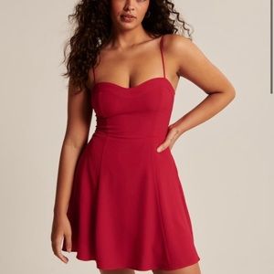 Abercrombie & Fitch sweetheart red mini dress